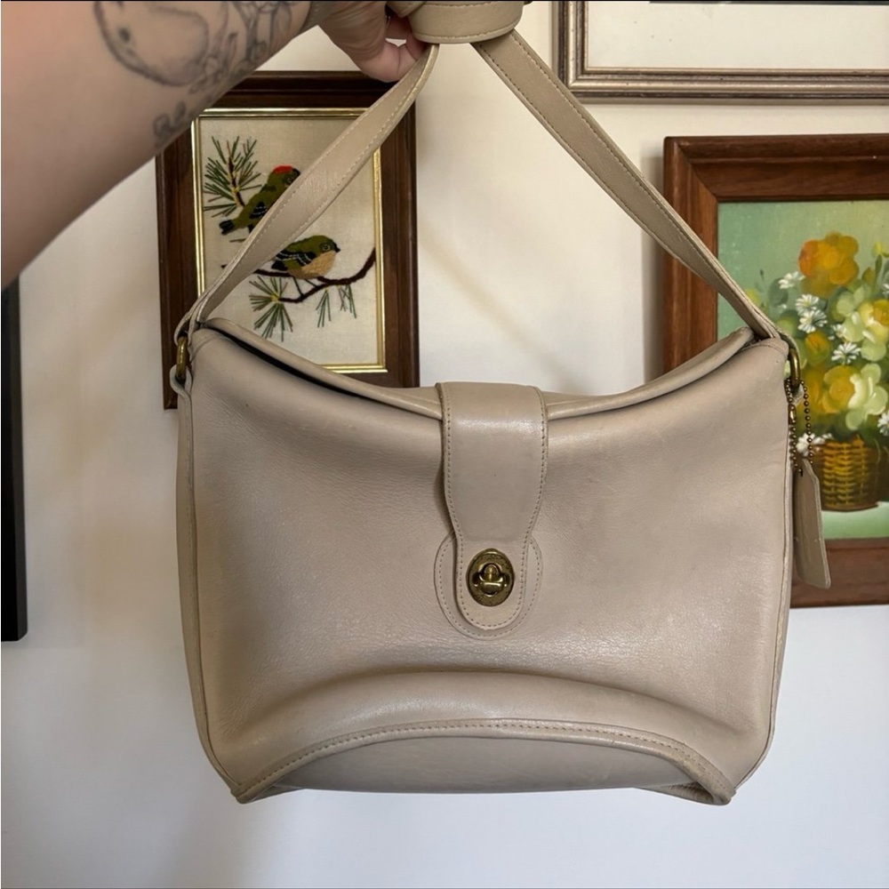 Vintage Coach 9948 canterbury 1994 bone white crossbody leather bag